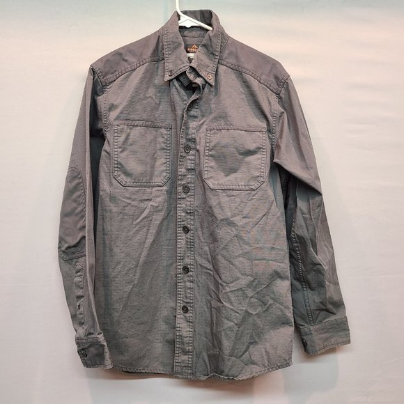 Ridgecut Shirts Ridgecut Shirt Work Wear Elbow Patches Gray Button